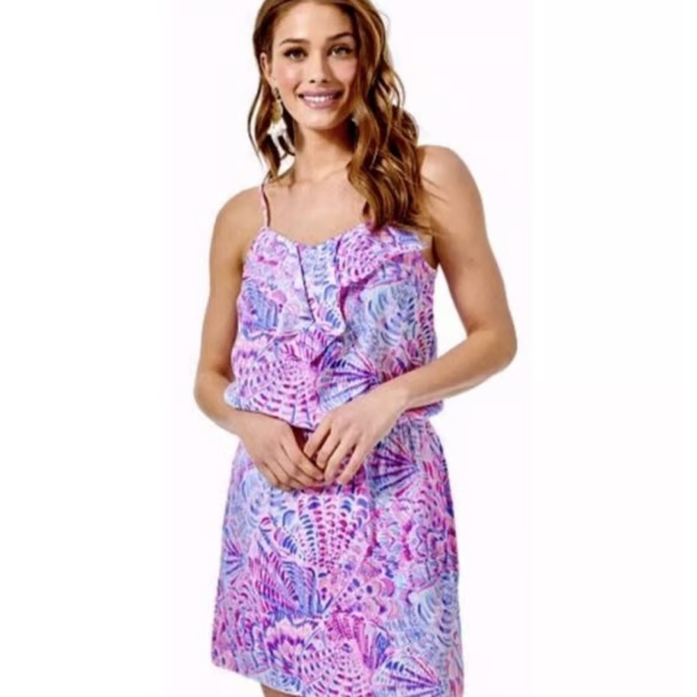 Lilly Pulitzer Pink and Blue Patterned Dress
